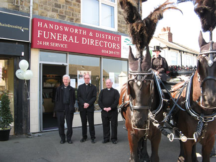 New funeral home blessed by local clergy