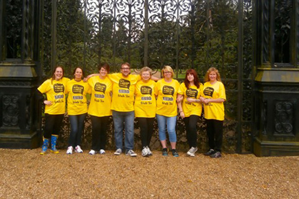 Funeral home employees 'Walk Ten' for Marie Curie